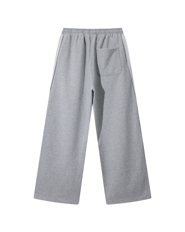 Contrast Tape Straight-Leg Sweatpants