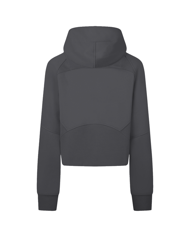 Cropped Zip-Through Hoodie