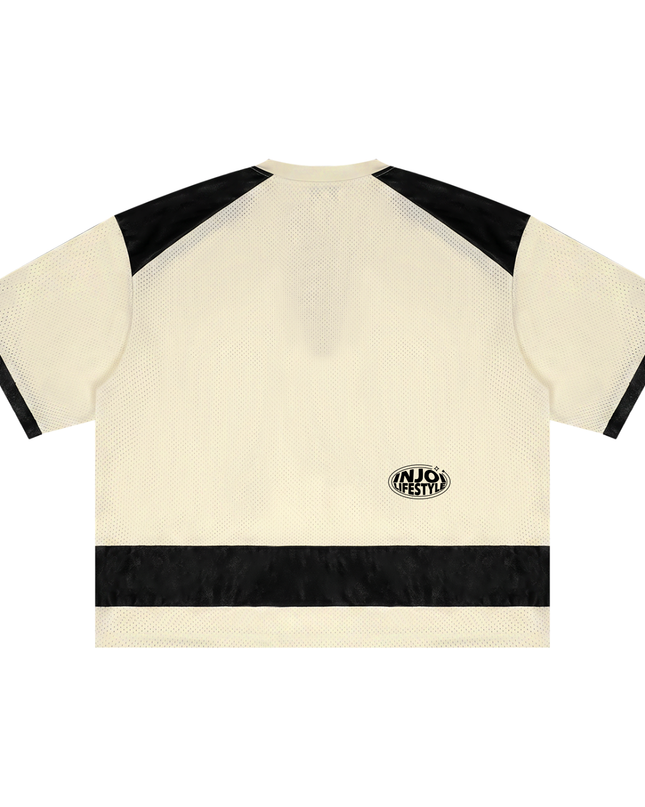 Unisex Raglan Sleeve Mesh Boxy T-Shirt