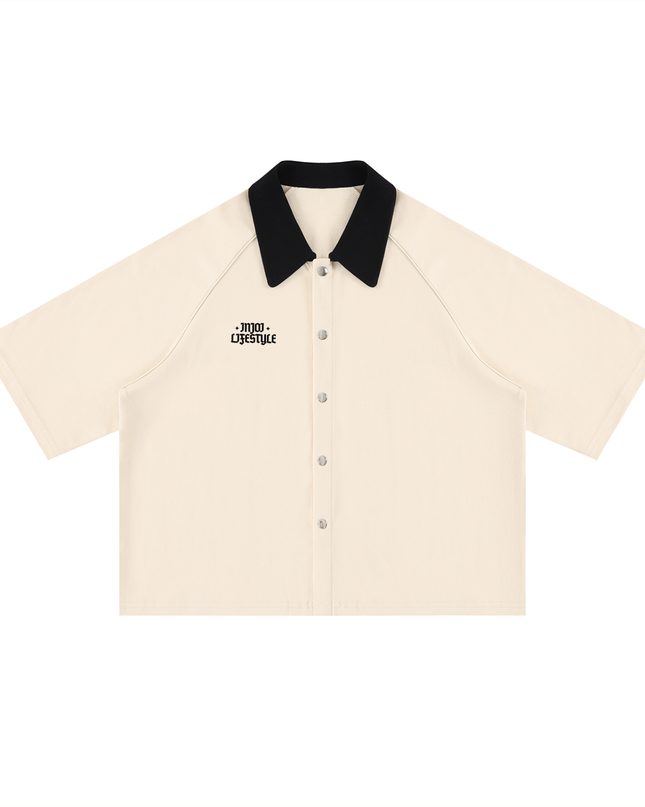 Unisex Color Block Boxy Short Sleeve Shirt