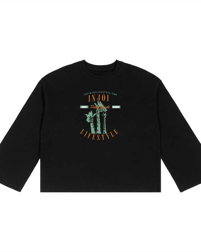Unisex Waffle Raw Edge T-Shirt