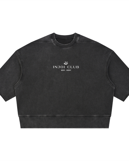 Unisex Mineral Wash Boxy Raw Edge T-Shirt