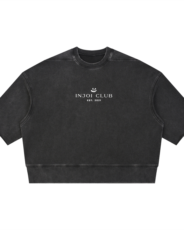 Unisex Mineral Wash Boxy Raw Edge T-Shirt