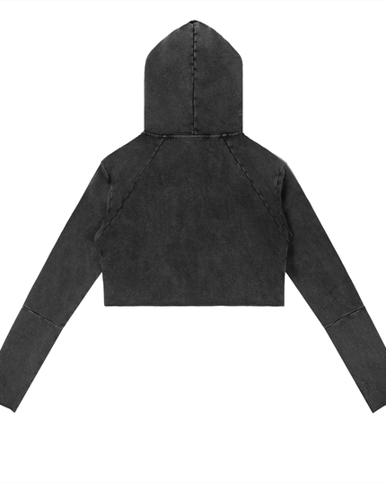 Vintage Washed Raw Edge Hoodie