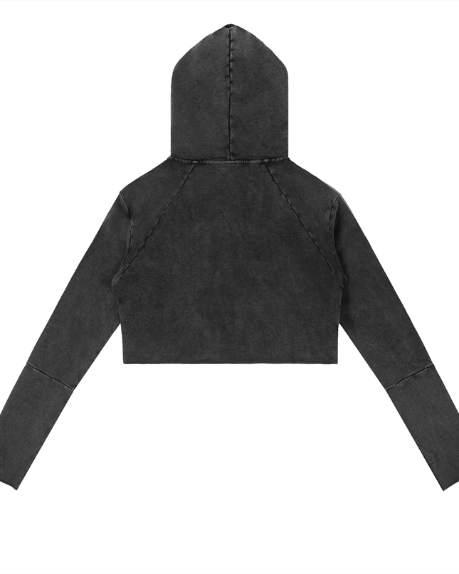 Vintage Washed Raw Edge Hoodie