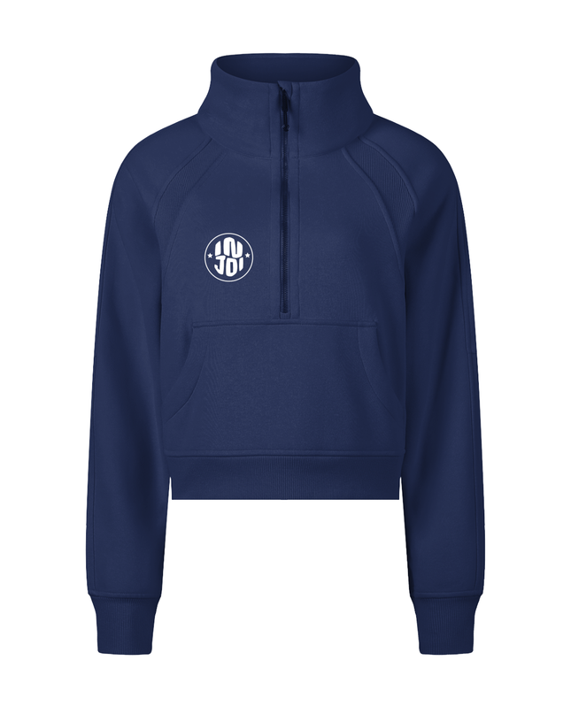 Cropped Half-Zip Sweatshirt