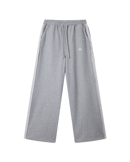 Contrast Tape Straight-Leg Sweatpants