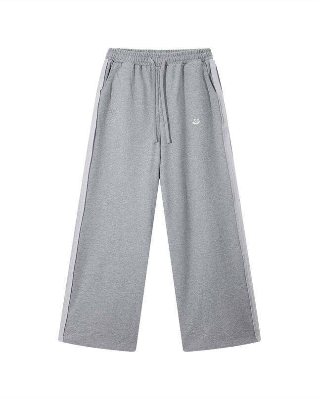 Contrast Tape Straight-Leg Sweatpants