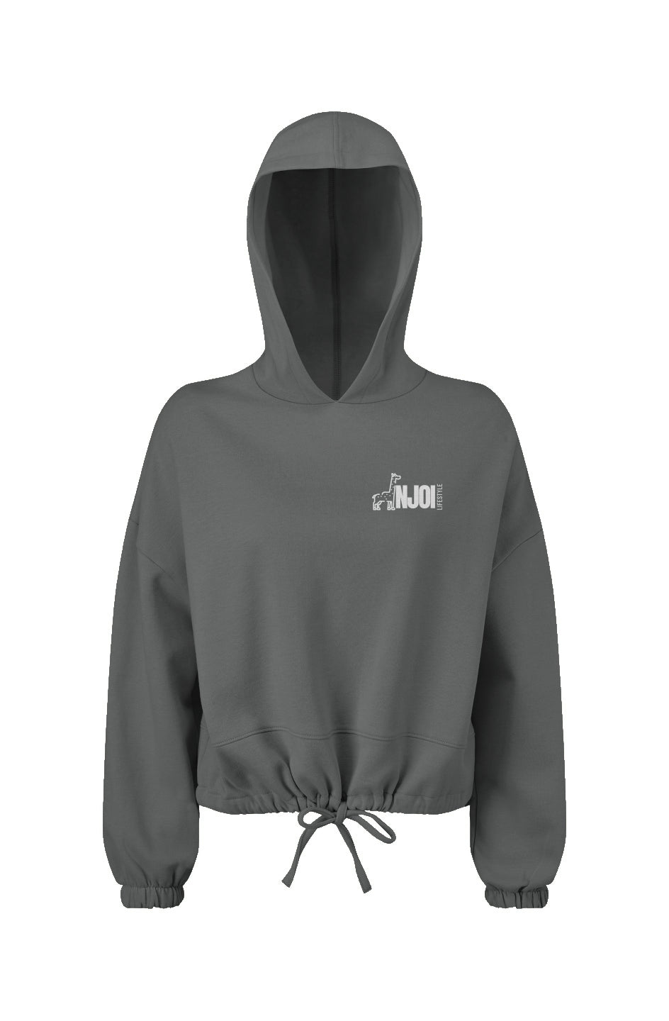 Ladies' Cropped Oversize INJOI Hooded Sweatshirt