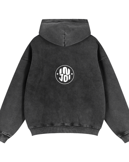 Zip-Through Boxy Fleece Hoodie