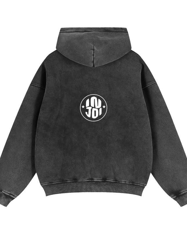 Zip-Through Boxy Fleece Hoodie
