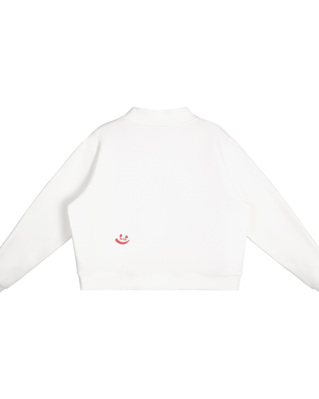 Essential Fleece Mock-Neck Crew Sweatshirt