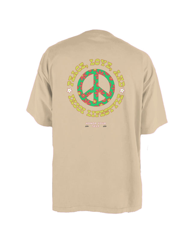 INJOI PEACE Garment-Dyed Crewneck T-Shirt