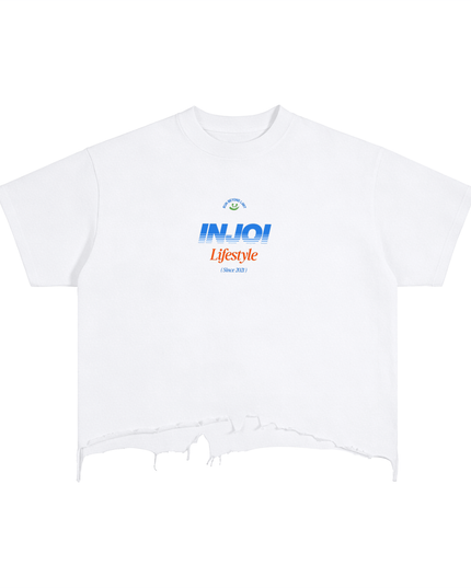 Vintage Wash Boxy Distressed Hem T-Shirt