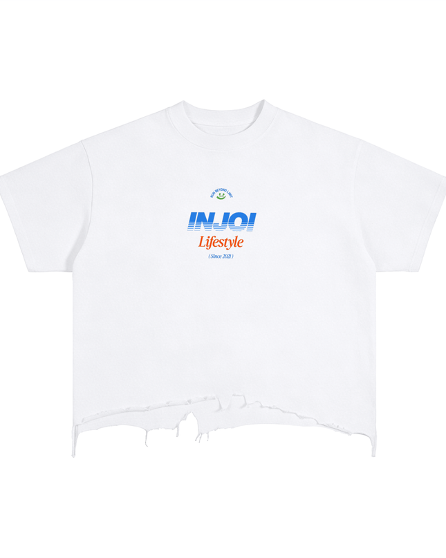 Vintage Wash Boxy Distressed Hem T-Shirt