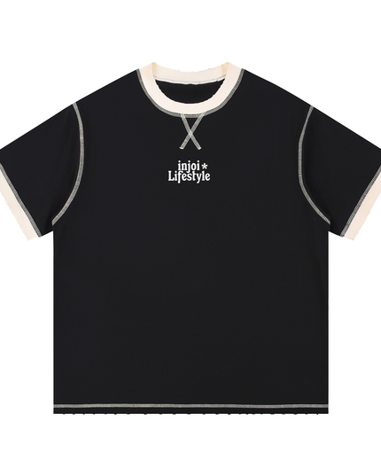 Contrast-Stitched Cotton T-Shirt