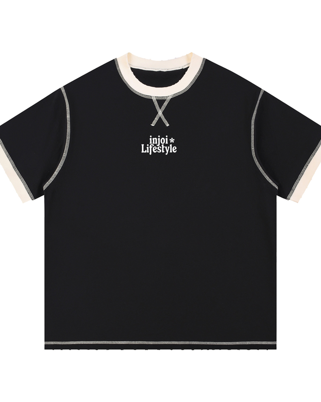 Contrast-Stitched Cotton T-Shirt