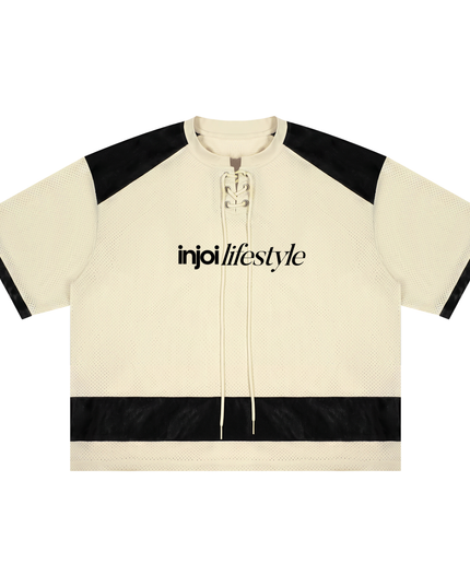 Unisex Raglan Sleeve Mesh Boxy T-Shirt
