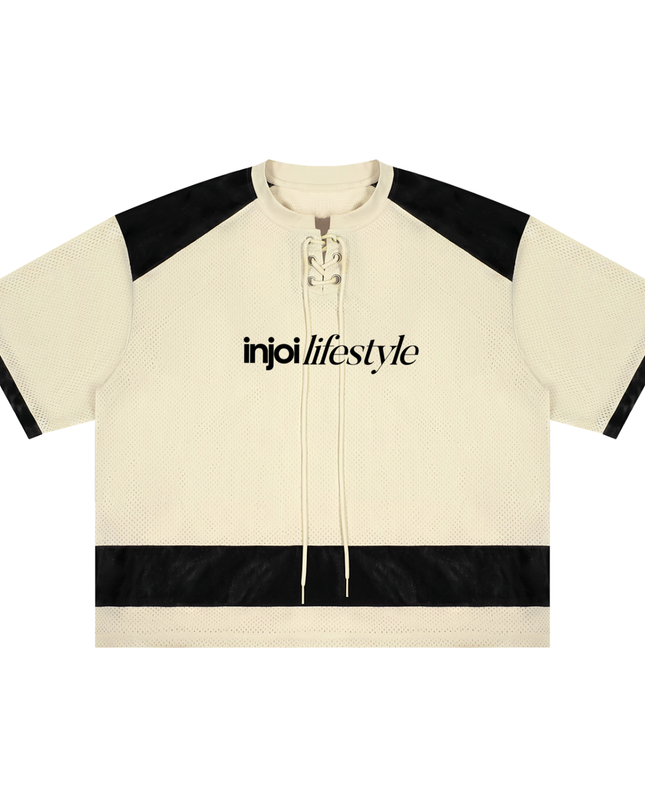 Unisex Raglan Sleeve Mesh Boxy T-Shirt