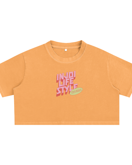 Snow Washed Crop Top