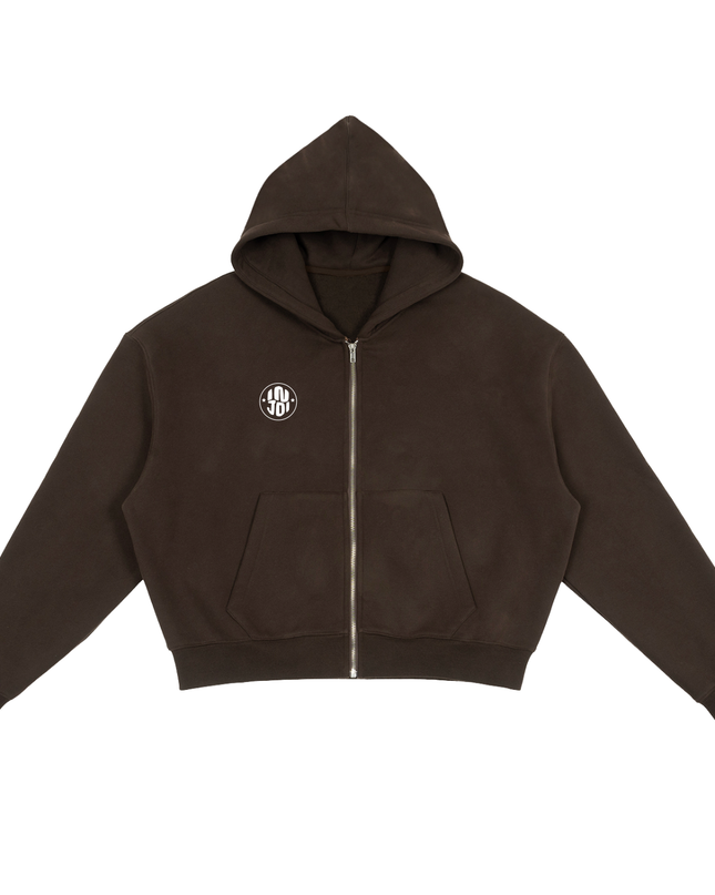 Fleece Zip-Up Boxy Hoodie