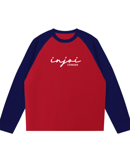 Color-Blocked Raglan Long-Sleeve T-Shirt