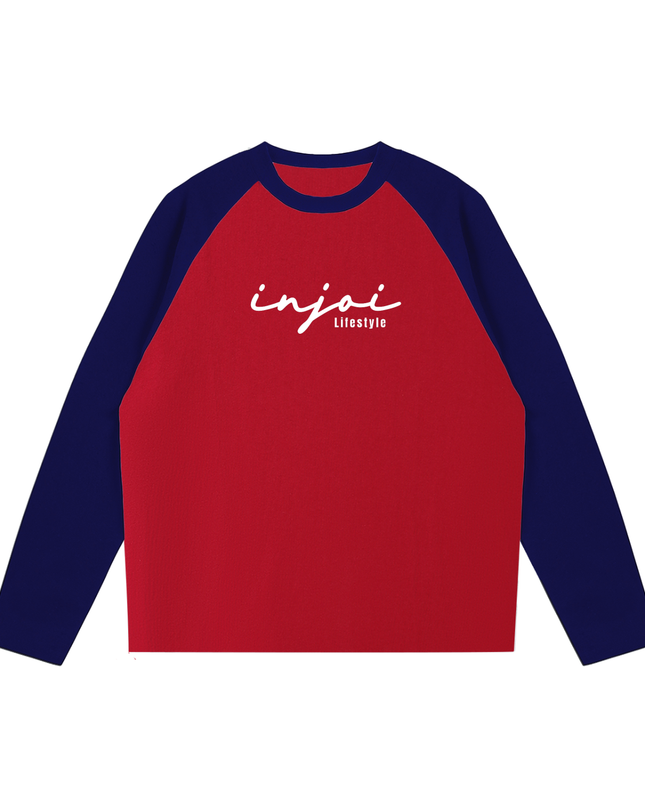Color-Blocked Raglan Long-Sleeve T-Shirt