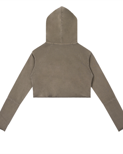 Vintage Washed Raw Edge Hoodie
