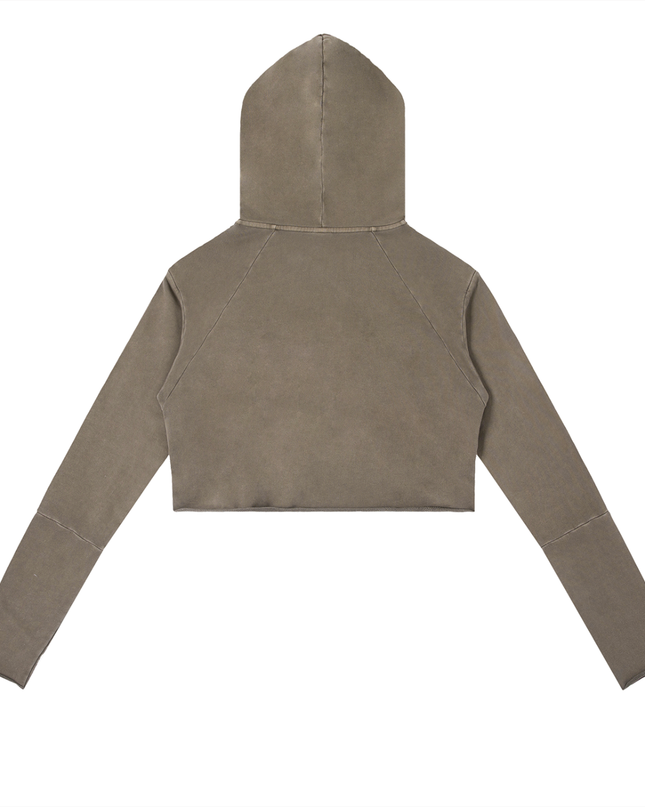 Vintage Washed Raw Edge Hoodie