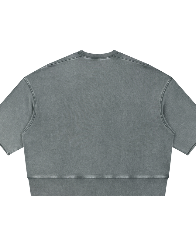 Unisex Mineral Wash Boxy Raw Edge T-Shirt