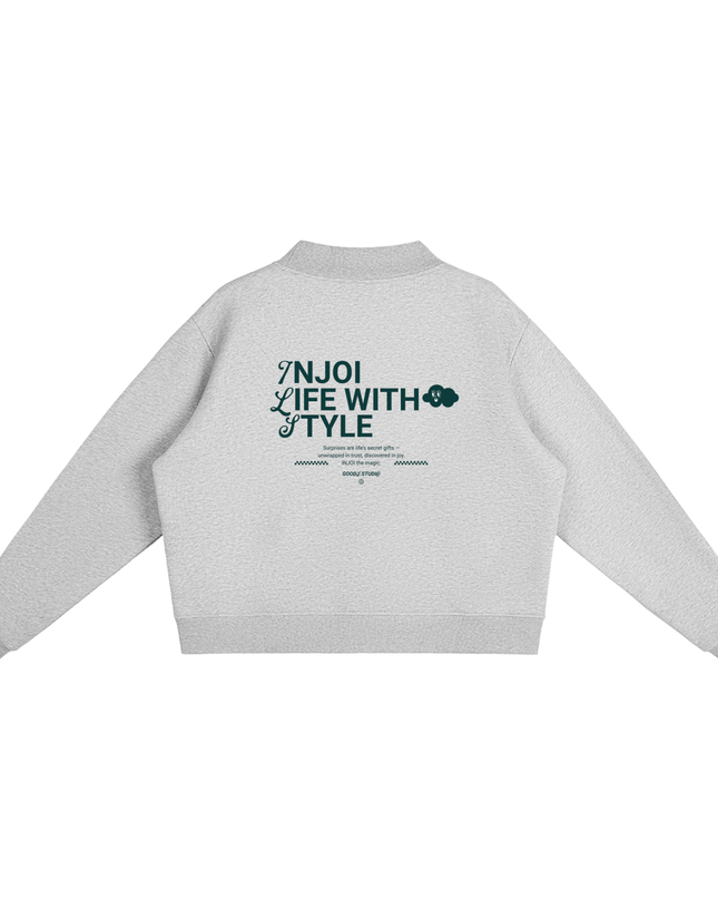 Essential Fleece Mid-Neck Crew Sweatshirt