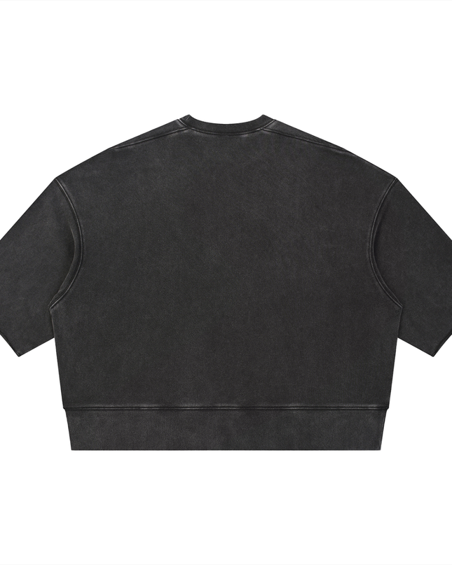 Unisex Mineral Wash Boxy Raw Edge T-Shirt