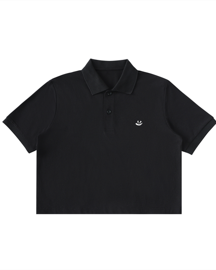 Essential Cropped Polo Shirt