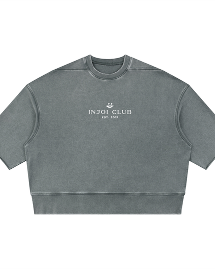 Unisex Mineral Wash Boxy Raw Edge T-Shirt