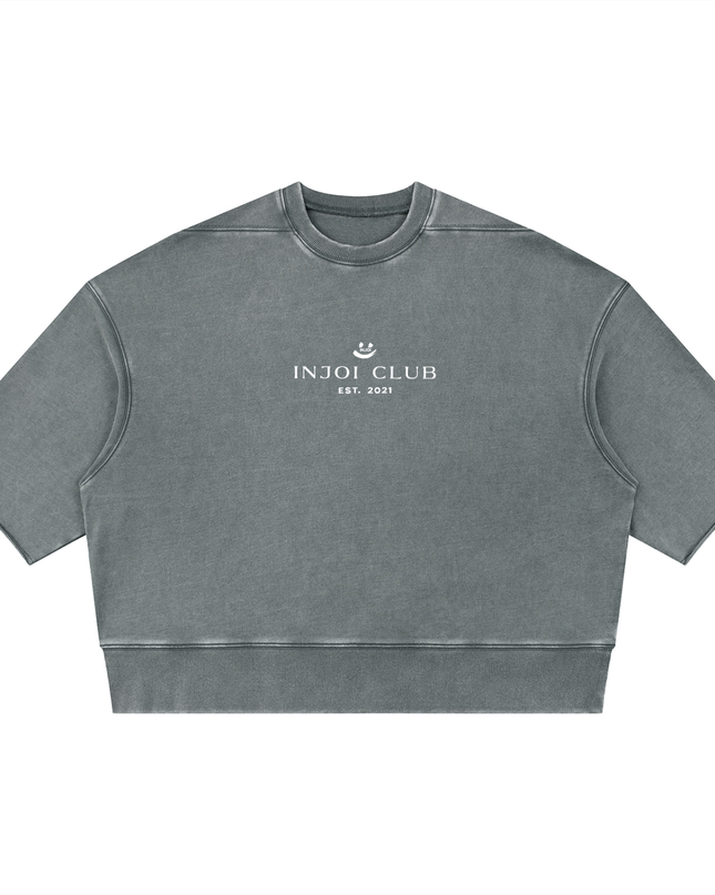 Unisex Mineral Wash Boxy Raw Edge T-Shirt