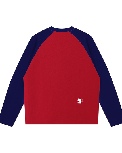 Color-Blocked Raglan Long-Sleeve T-Shirt