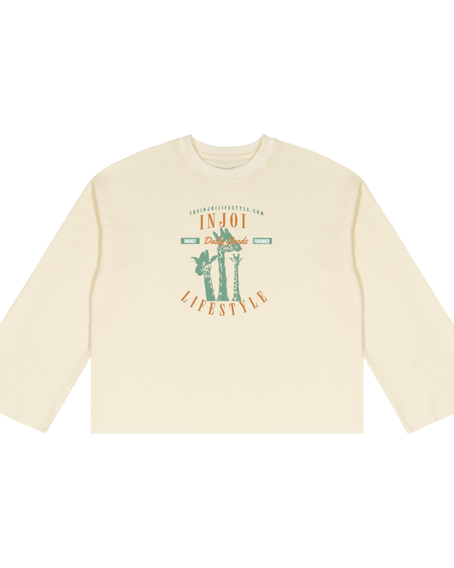 Unisex Waffle Raw Edge T-Shirt