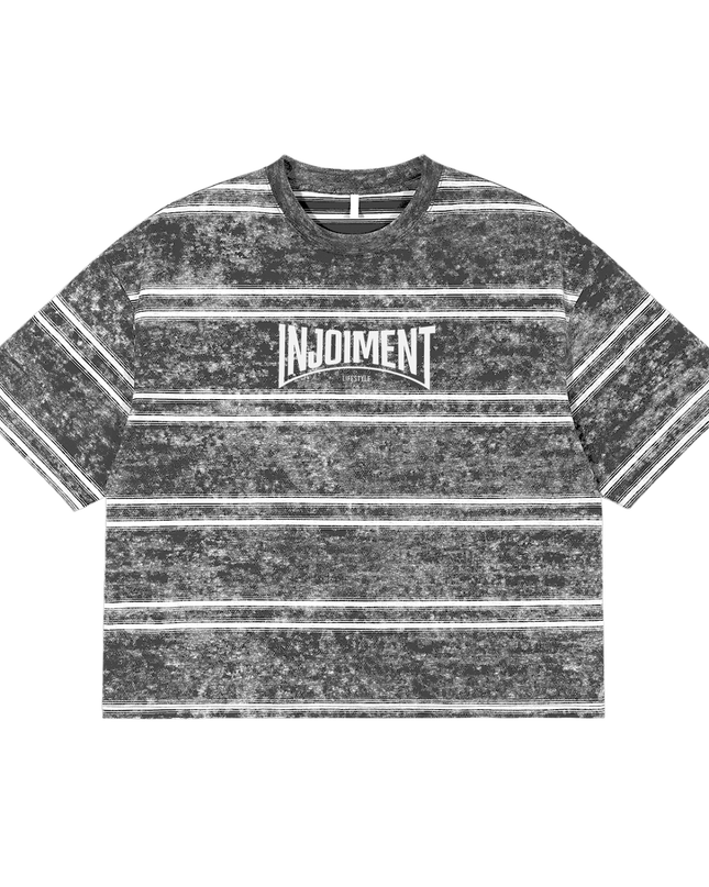 Snow Washed Stripe Boxy T-shirt