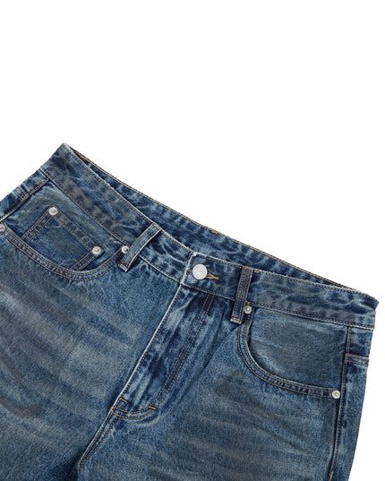 Vintage Wash Baggy Denim Jeans