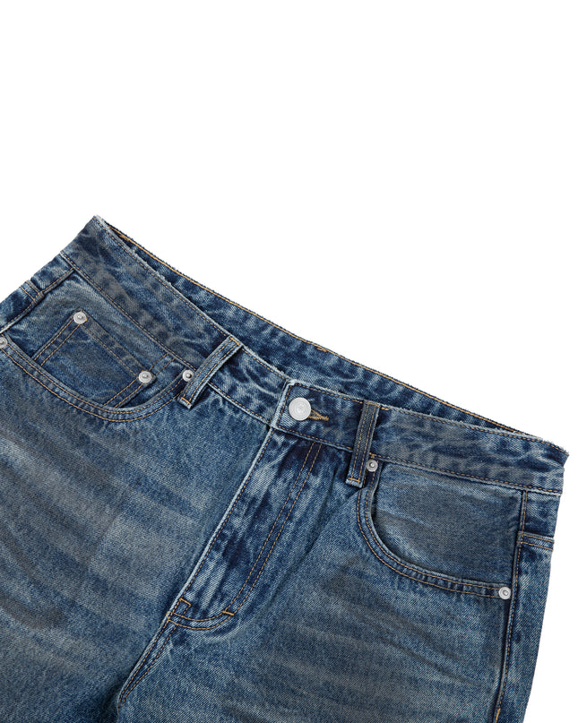 Vintage Wash Baggy Denim Jeans