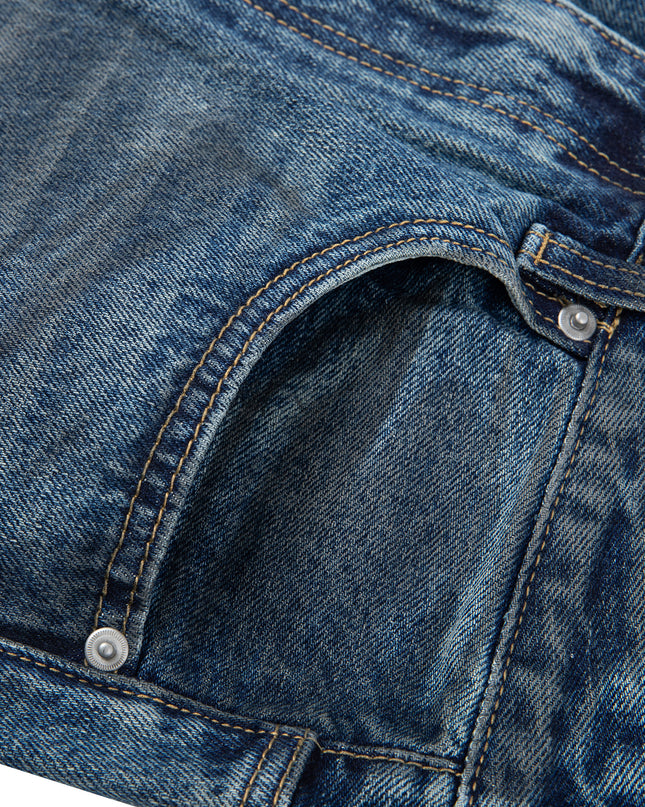 Vintage Wash Baggy Denim Jeans